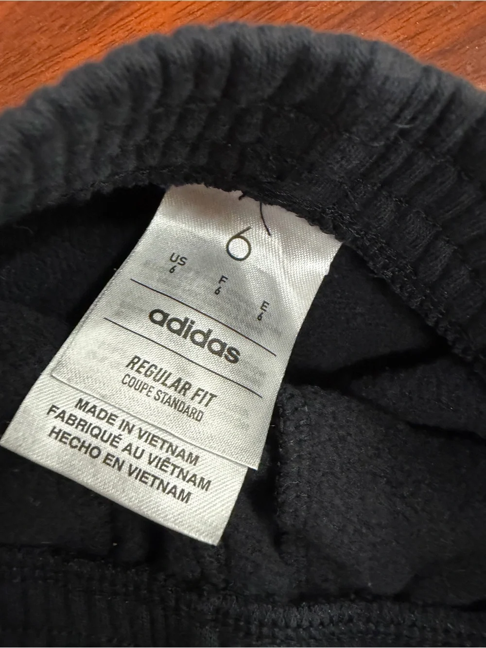 adidas Kids Black Sweatpants with Red Logo